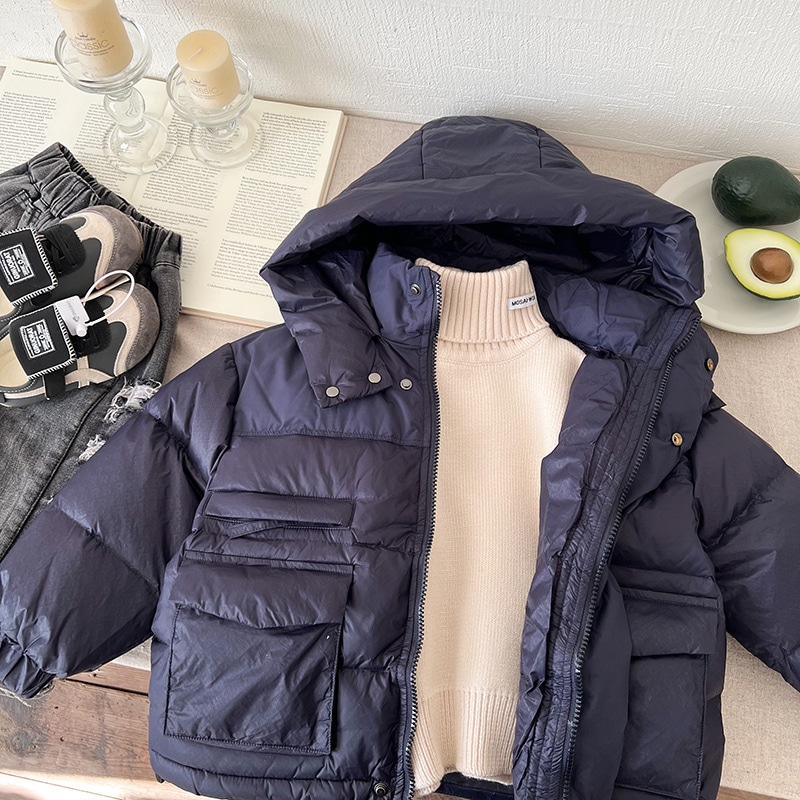 子供用厚手ダウンジャケット冬の男児用韓国版保温コート子供用冬服スキーウェアブーム