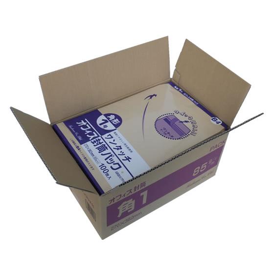 テープ付クラフト封筒 角1 500枚 ツバメ工業 ASK85-K1TP100