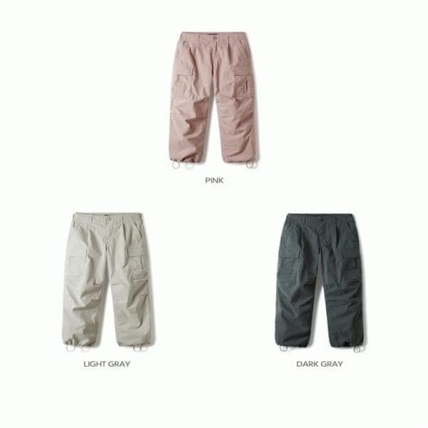 共用ワイドカーゴパンツ / Wide Cotton Nylon Cargo Pants_A WHTAE4933U