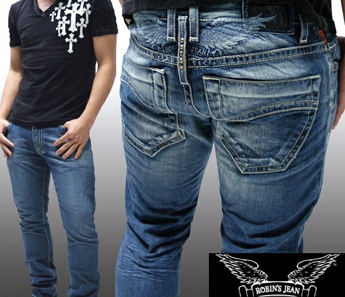ロビンズジーン メンズ デニム スリム デニム ベーシック MED WASH IND WING 106 safari サファリ LEON レオン オーシャンズ