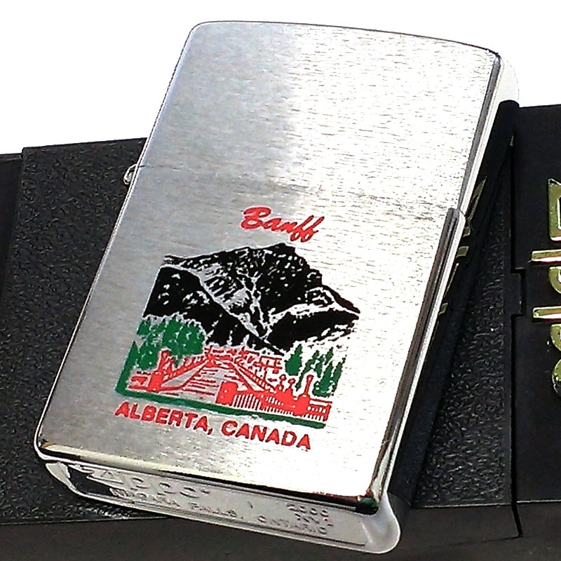 ZIPPO ライター レア ジッポ カナダ製 2000年製 アルバータ州 バンフ オンタリオ製 ビンテージ 廃盤 珍しい 未使用品 絶版 シルバー ヴィンテージ おしゃれ メンズ かっこいい