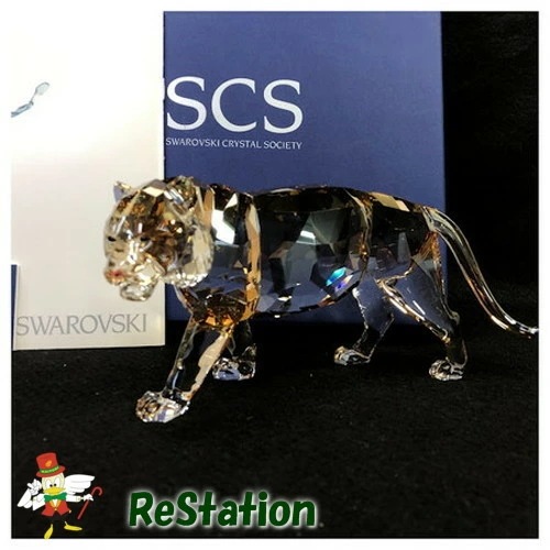 【中古】スワロフスキー 絶滅危惧種 野生動物トラ フィギュア1003418　SCS会員限定フィギリン