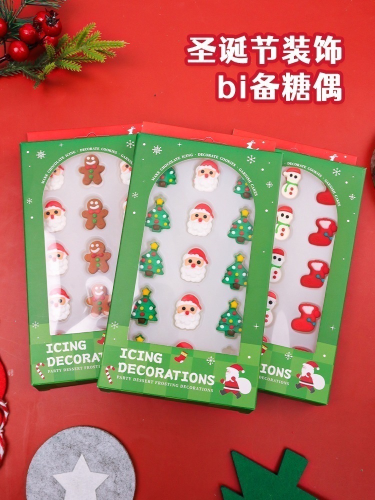 クリスマスの飾りキャンディーサンタクロースジンジャーブレッドマン砂糖人形チョコレート雪だるま紙コップデザートケーキの飾り お菓子 大人 子供 誕生日プレゼント