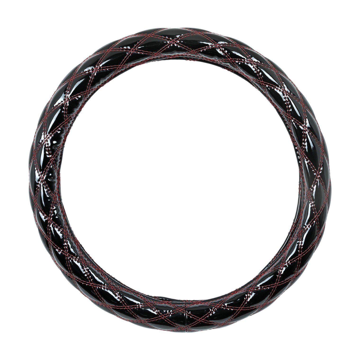 雅 極太ハンドルカバー NEWブレイクキルト ダブルステッチダイヤ 2HS ブラック×レッド MHC-BQW-2HSBKWI