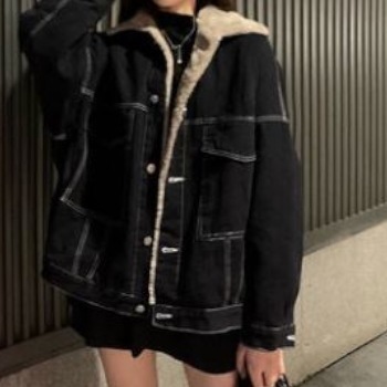 アウター コート ブルゾン ジャケット レディース 秋冬 冬 かわいい 暖かい もこもこアウター ボア ジャケット 膝上 長袖 Vネック 襟付き BIGシルエット ワイド もこもこ モコモコ ふわふわ