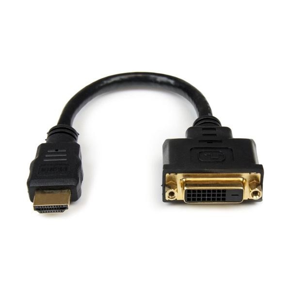 （まとめ）StarTechHDMI-DVI-D変換ケーブル HDMI オス-DVI-D メス 20cm HDDVIMF8IN 1本3セット