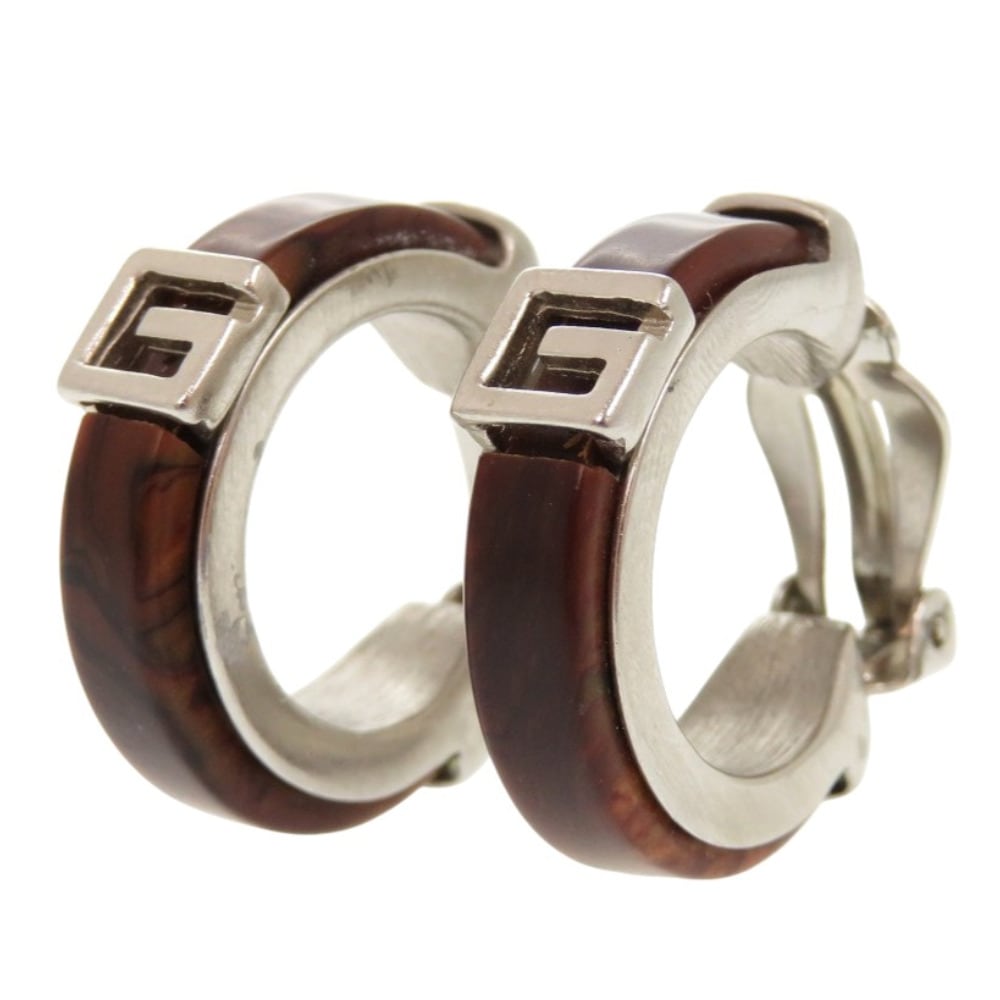 美品 ウッド イヤリング メタル/ウッド/メタル ブラウン 1419【中古】 レディース