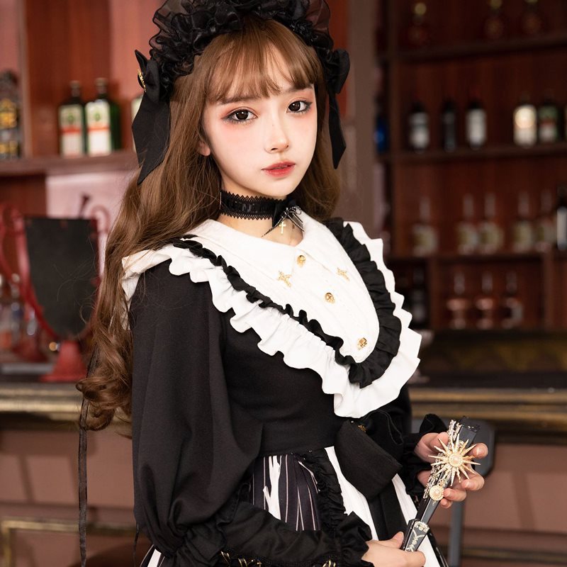 Heartbeatsロリータダークゴールドウォーソング秋冬モデル長袖OP lolitaゴシックレトロ風スカート