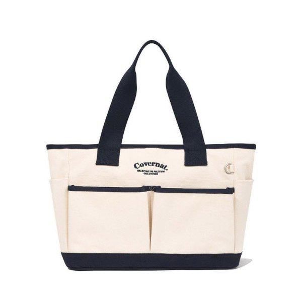 M トートバッグ CQK CO2300EC04-NA アーチロゴ ビッグキャンバストートバッグ ネイビー