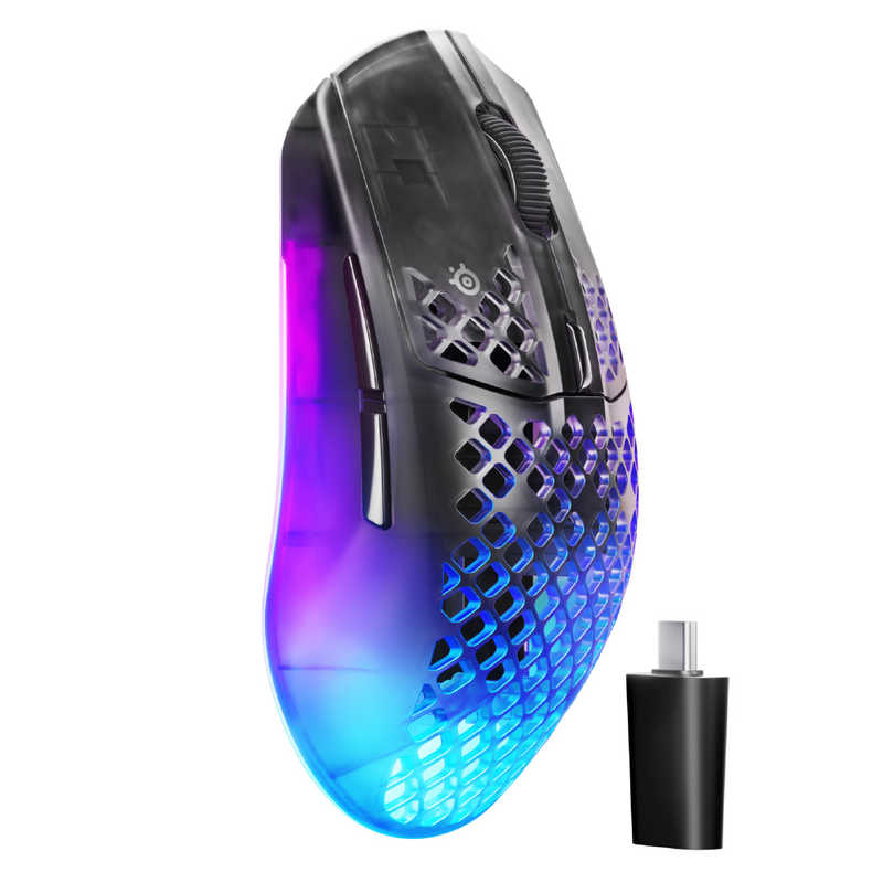 STEELSERIES　Aerox 3 Wireless Gen 2 ［光学式 / 有線/無線(ワイヤレス) / 5ボタン / Bluetooth・USB］ Shadow　62717