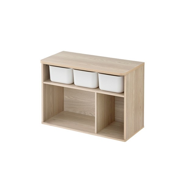 RUS-74L ライトナチュラル ラウンドシェルフ ロータイプ ライトナチュラル メーカー直送