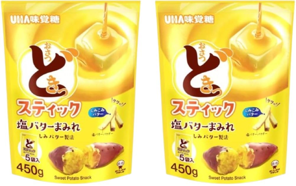 【まとめ買い】おさつどきっ スティック 塩バターまみれ 450g（90g×5袋）×２個セット 大容量 サクッ！ しみこみバター