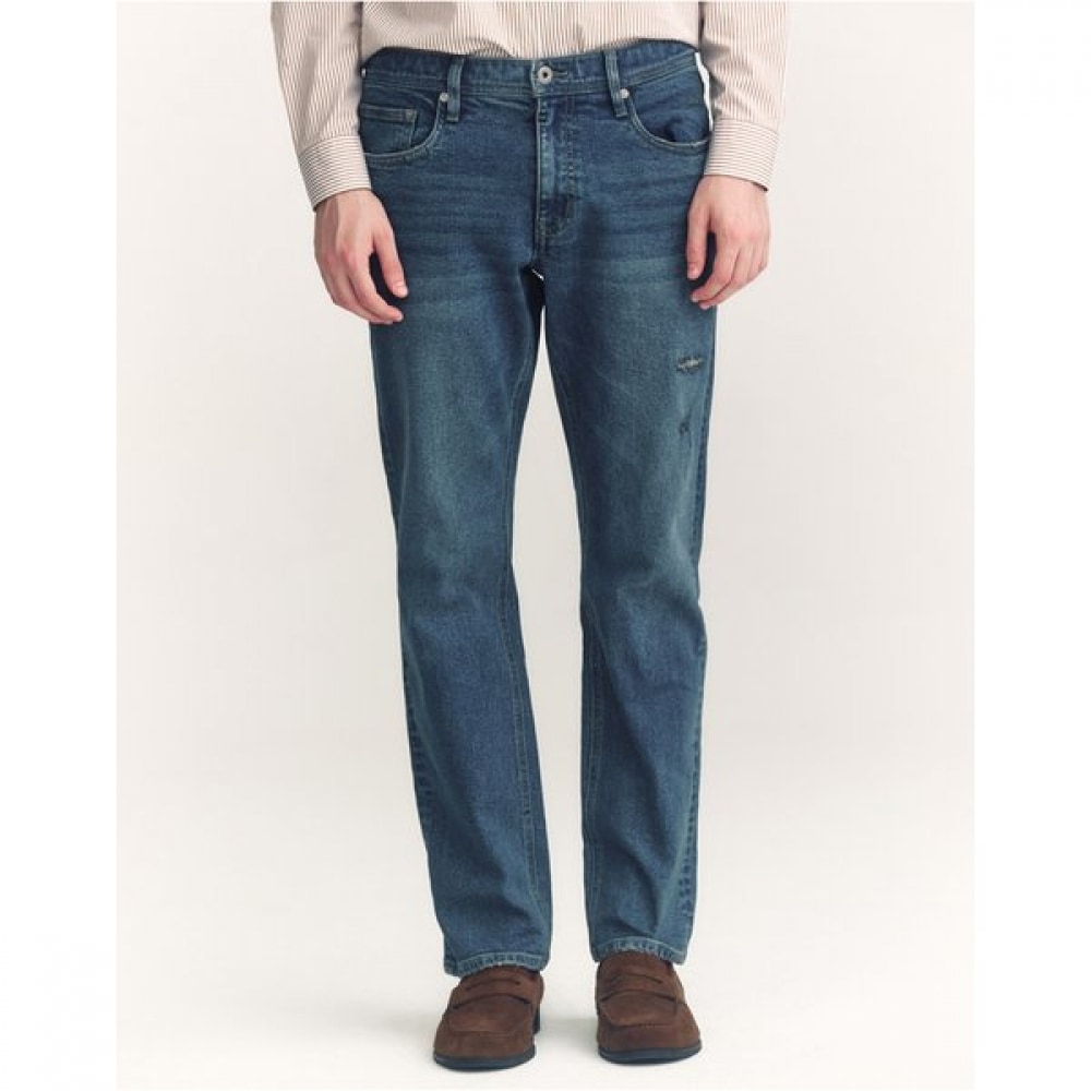 [24FW] [ストレート] ミディアムブルーウォッシュダメージストレッチデニム HZPA4D241N2