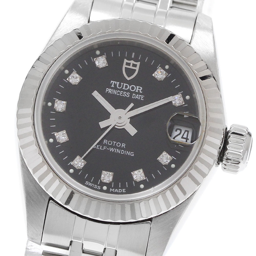 チュードル TUDOR 92514 プリンセスデイト 10Pダイヤ 自動巻き レディース _922661【中古】