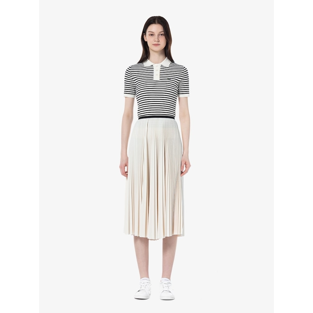 ラコステレディースジャージープリーツスカート JF805E-54G 70V Q2NJF805E-54G70V