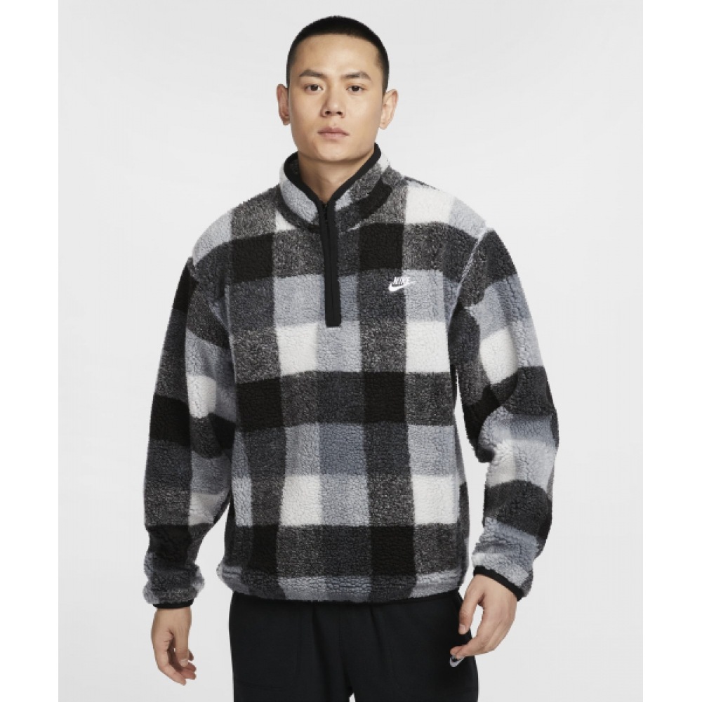 ナイキクラブウィンターライズドハーフジップ M-ブラック:ホワイト:スモークグレー:ホワイト/FZ0898-010