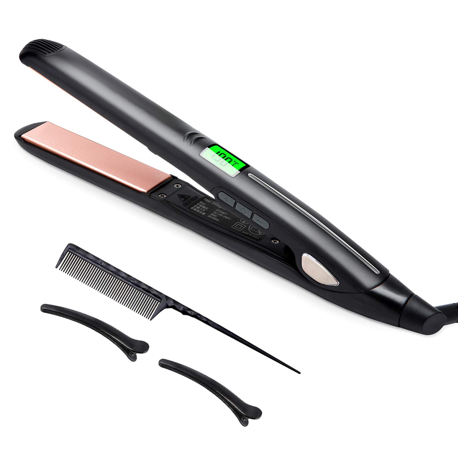 ANHIUB ヘアアイロン ストレート・カール 2way 高性能 プロ仕様 130-230℃11段階温度調整 自動OFF 男女適用 海外対応 LCDディスプレイ 安全ロック日本語説明書付き PSE認証