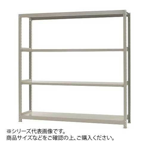 軽中量ラック　耐荷重200kgタイプ　単体　間口1800x奥行450x高さ1800mm　4段　アイボリー