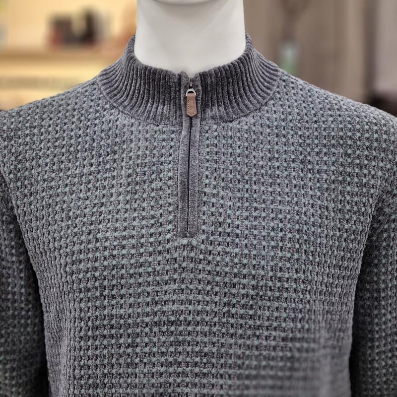 格子柄 JQD ハーフジップセーター PPKR430598_SH