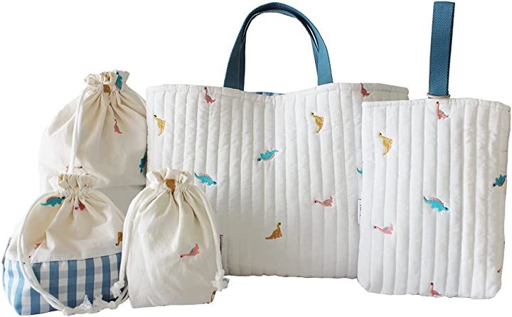 レッスンバッグ 入園入学 5点セット 入園準備 入学準備 シューズバッグ( ダイナソー柄)