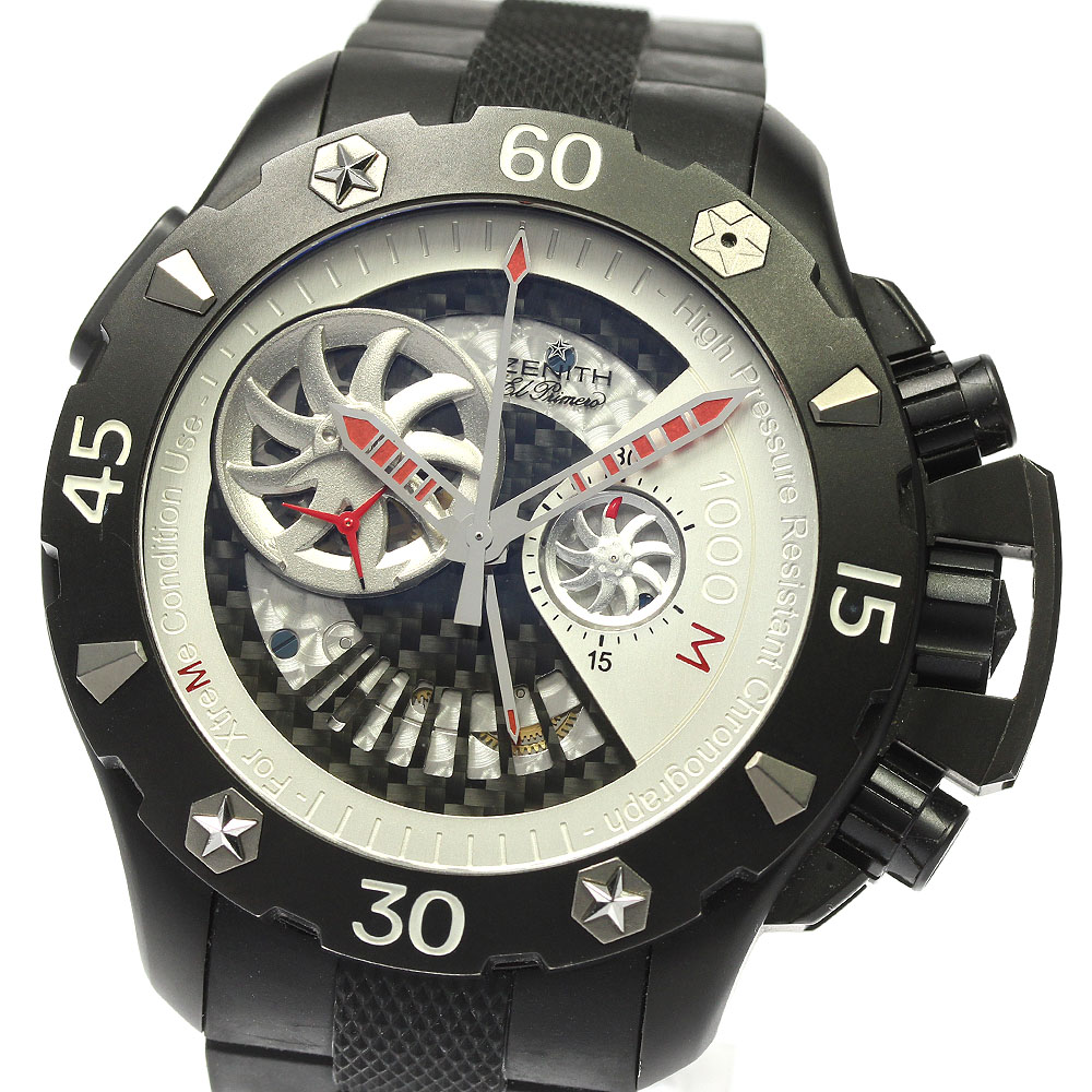 訳あり ゼニス ZENITH 96.0525.4021 デファイ エクストリーム オープン クロノグラフ 自動巻き メンズ _813022【中古】