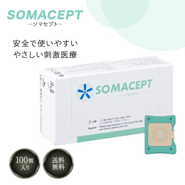 東洋レヂン ソマセプト L 100個入り メディカルパッチ 自宅療法 プラスチック樹脂 血行 ツボ 刺激 灸 絆創膏 医療機器 ソマ二クス SOMACEPT 関節 筋肉 疲労感 凝り コリ 痛み