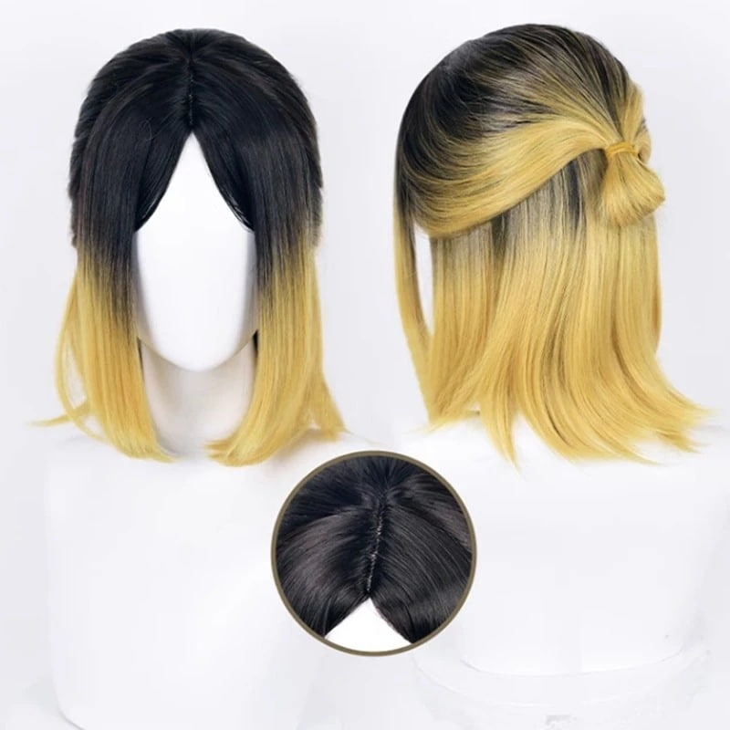 コスプレ 孤爪研磨 こづめけんま ハイキュー!! 音駒高校 コスプレウィグ ウィッグ かつら ウィッグネット付き ハーフアップアレンジスタイル 大学生の研磨