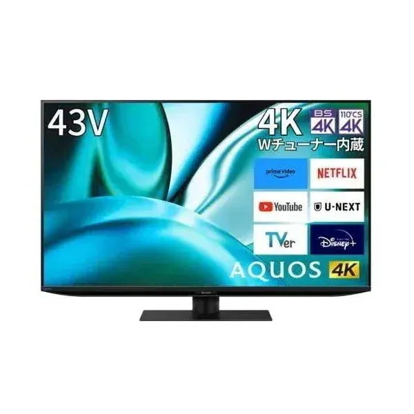 シャープ AQUOS テレビ 43インチ 液晶テレビ 43V型 4Kチューナー内蔵 YouTube/Bluetooth対応 4T-C43FN2 SHARP