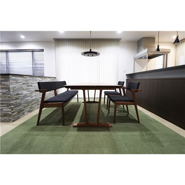 ラグタス スクエア タイルラグ GR グリーン [約50x50cm／10枚セット]