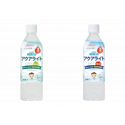 【セット買い】和光堂 ベビーのじかん アクアライト白ぶどう 500ml×24本 + 和光堂 ベビーのじかん アクアライトりんご 500ml×24本