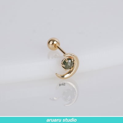 【韓国のピアス】SPR105_14K Gold, ラフダイヤ 軟骨ピアス 韓国のピアス】SPR105_14K Gold, ラフダイヤ 軟骨ピアス (ピアス