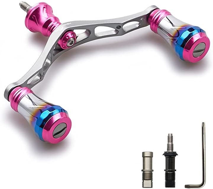 改良 95mm リール ハンドル 8色 シマノ ダイワ 通用 スピニングリール用 70航空アルミ製