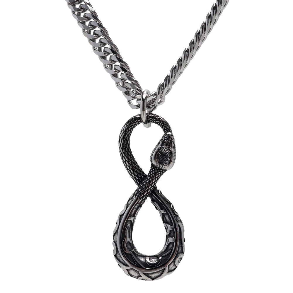 ウロボロス＆ダブル喜平ネックレス [nc023-n643-n348-6mm]