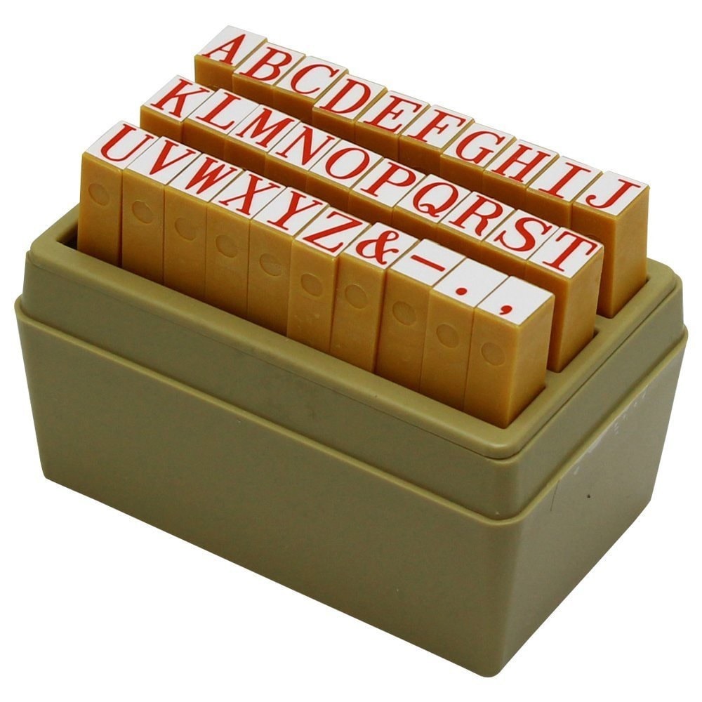 （まとめ買い）柄付ゴム印 アルファベットセット 1号 TEA-07 [x3]