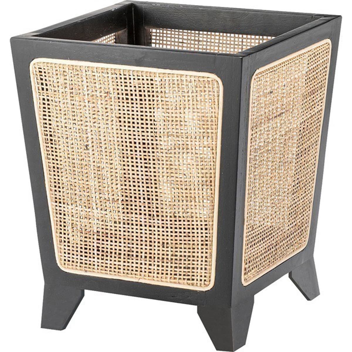 プランターカバー GUY-924 カバーのみ 8号用 スクエア型 おしゃれ 天然木 ラタン インテリア アジアンテイスト リゾート 和風 洋風 モダン 鉢カバー 鉢植えカバー 脚付き リビング ダイニ