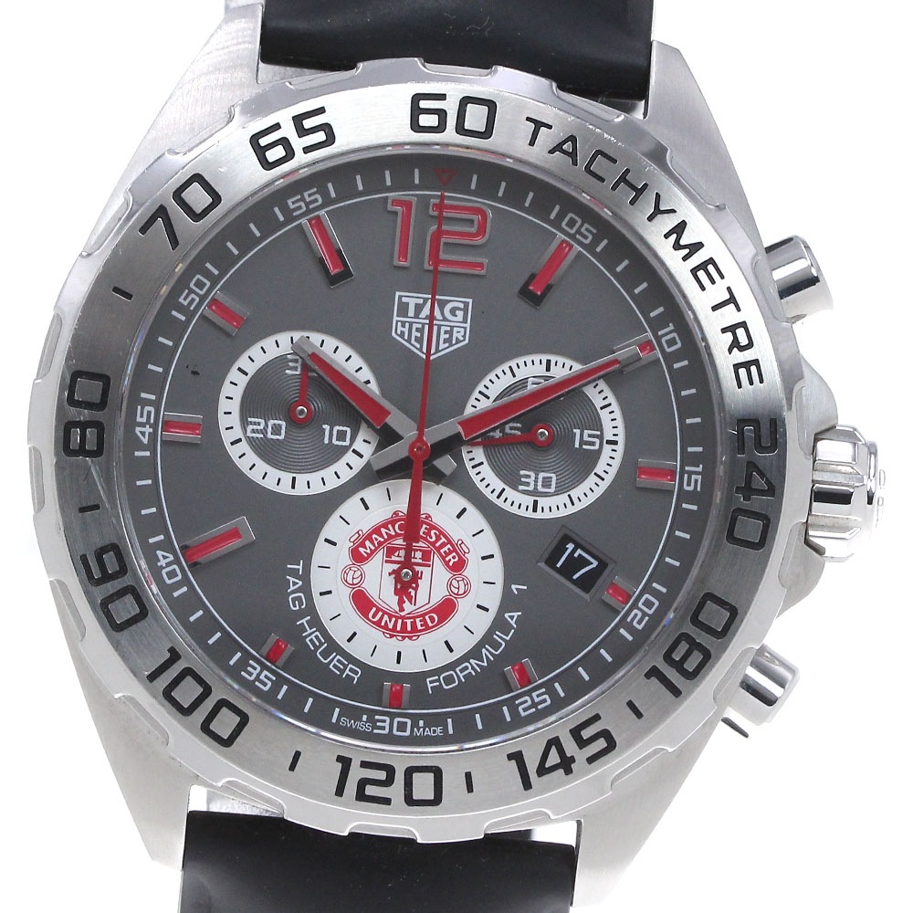 タグホイヤー TAG HEUER CAZ101M フォーミュラ1 マンチェスターユナイテッド クロノグラフ クォーツ メンズ 箱・保証書付き_860597【中古】