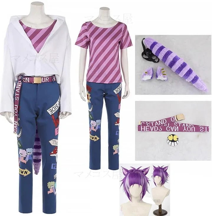 wusuobic[迅速な出荷]ツイステッドワンダーランド ツイステ ハロウィン チェーニャ チェシャ猫 ウィッグ 靴別売り　コスチューム 変身 仮装 ステージ服 舞台 ハロウィン クリスマス