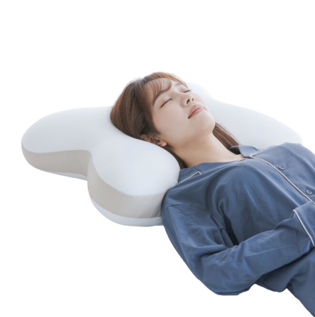 すべての寝姿勢にフィットするうもれる贅沢ビーズわたまくら 約45*58cm　新品