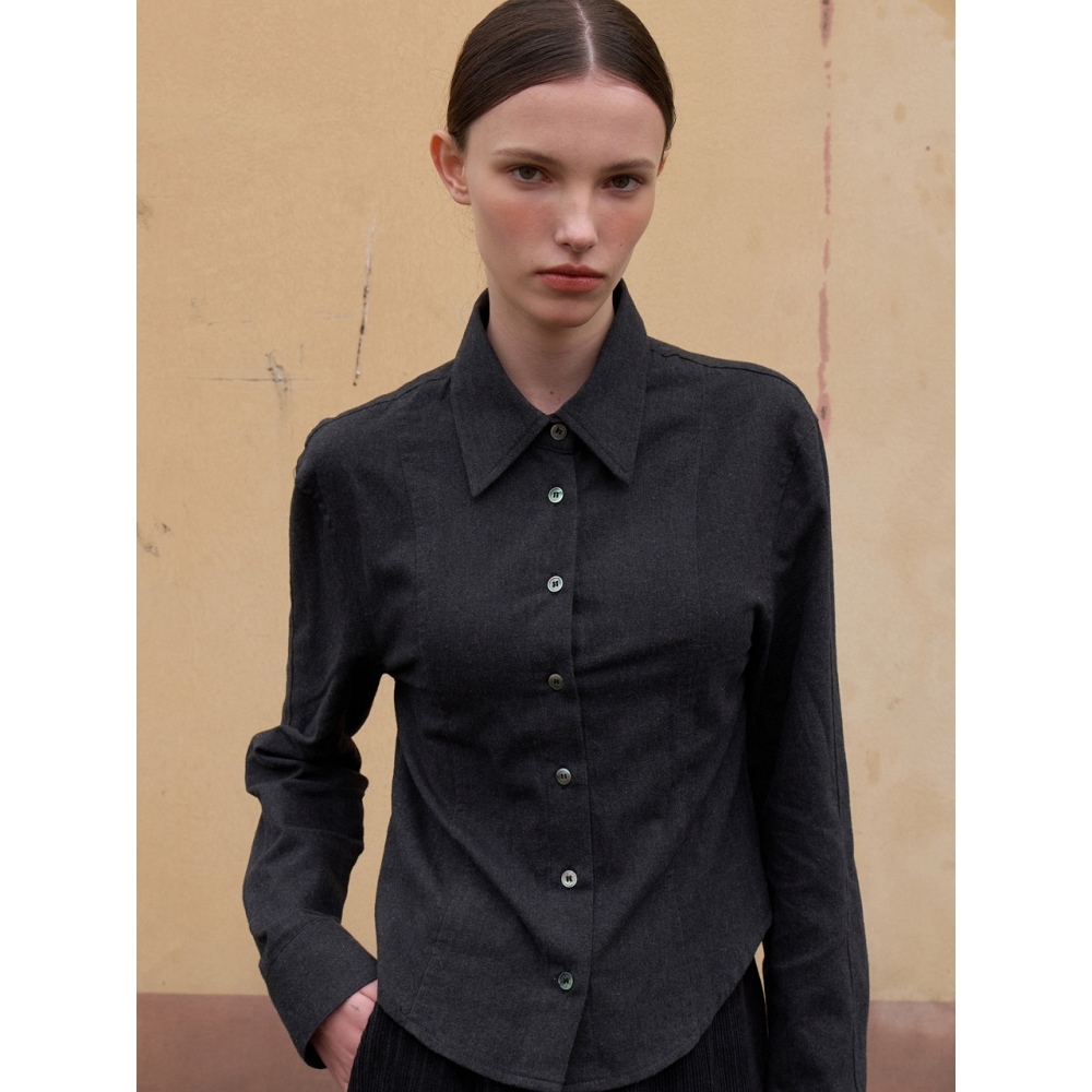 ウイヴィンテージミニシャツチャコール OU1228