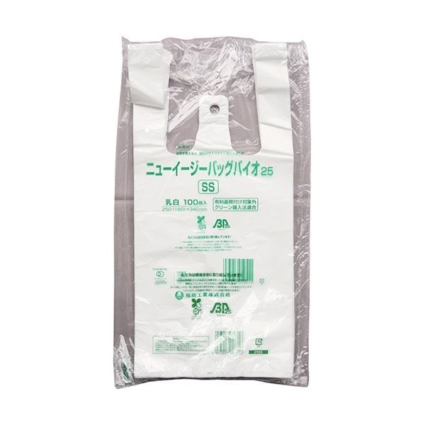 (まとめ) 福助工業 ニューイージーバッグバイオ25 ブロックタイプ SS 0364215 1セット(2000枚:100枚×20パック) (×3セット)