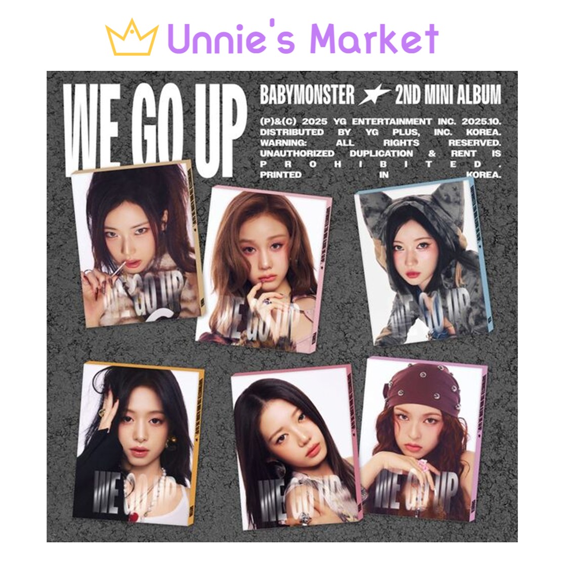 [SET] BABYMONSTER [WE GO UP] PATTERN Ver. / 2nd MINI ALBUM