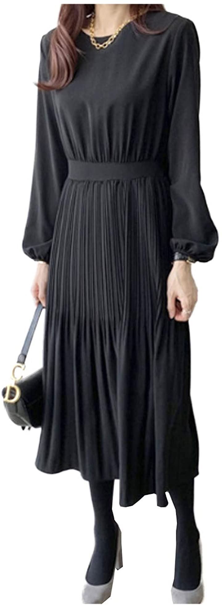 ワンアンブ ワンピース 結婚式 お呼ばれ Aライン ウエスト フレア 切り替え 173(ブラック,