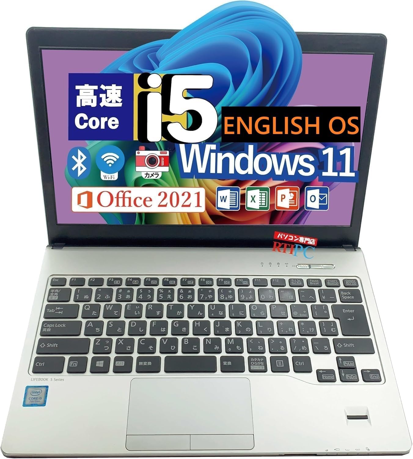 Used English OS Laptop Windows 11 Engish Version MS-Office Installed Lifebook S937 13.3 inch Core i5