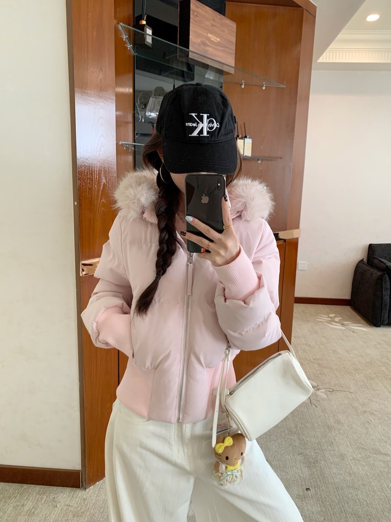 360度あざと可愛い 中綿ジャケット レディース ショート丈 ファー付き フード コート アウター 白 可愛い服フェミニン型 韓国ファッション スリム タイト 修身 防寒 暖かい冬小柄フェイク細見え