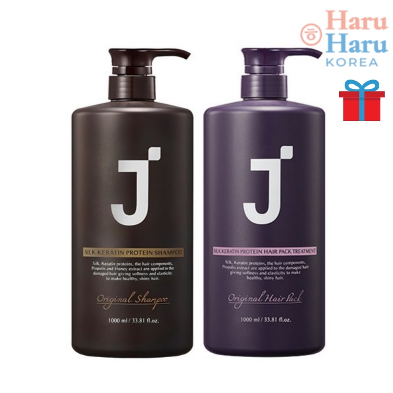 【BEST企画商品1 + 1】シルクケラチン プロテイン シャンプー1000ml + ヘアパック トリートメント 1000ml セット/韓国コスメ/極損傷毛 頭皮ケア 保湿/髪染め毛 パーマ ヘアケア