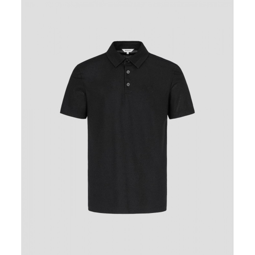 BEANPOLE GOLF メンズピケ半袖襟付き T シャツブラック