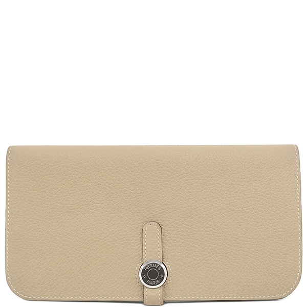 エルメス HERMES 長財布 ドゴンロング トゴ トレンチ シルバー金具 X刻印【中古】