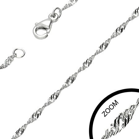 シンガポールチェーン ネックレス 太さ2mm 長さ60cm 首飾り アクセサリー 細い 長い サージカルステンレス316L 男性 女性 プレゼント シンプル 単品 スリム stc00cpl004xx