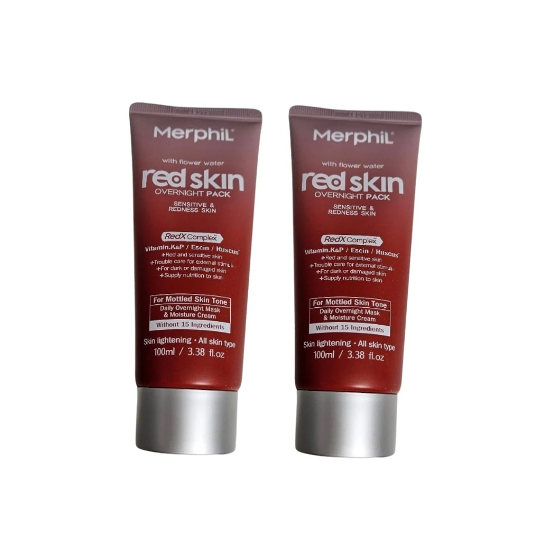 1+1レッド スキン オーバーナイトパック 100ml/赤み 顔色改善 紅潮 睡眠パック/トラブル跡/敏感肌改善