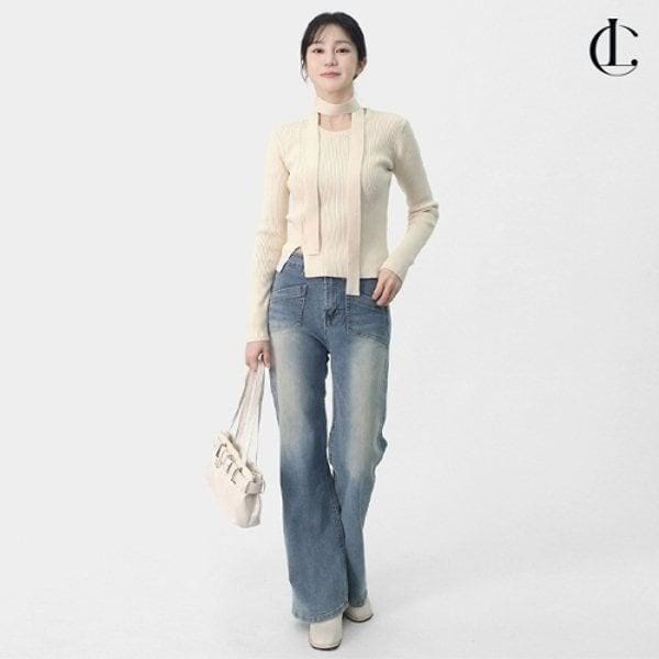 女性の冬のフレンチタイのハイクオリティスリムスリットニット LSLOT008 5,344円